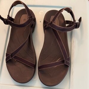 Teva Dark Brown Strappy Sandals
